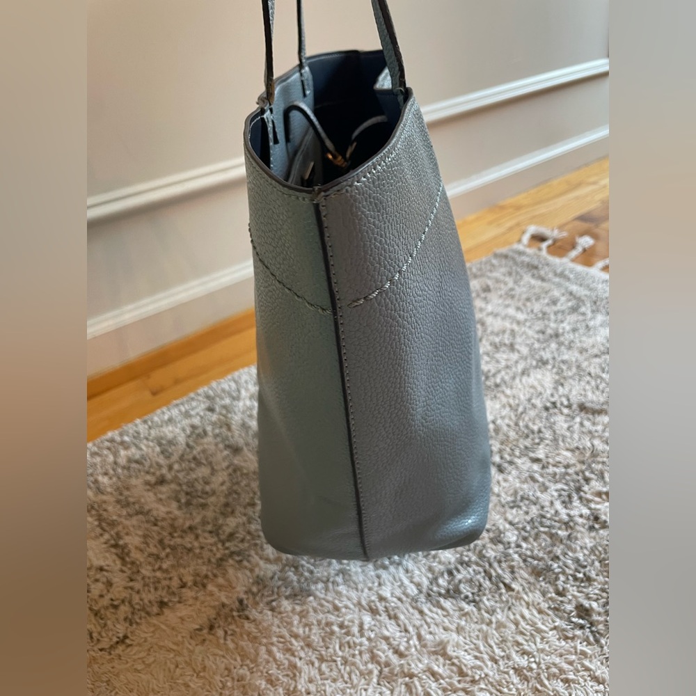 Tory Burch Sky Blue Leather Tote Bag - Picture 13 of 16